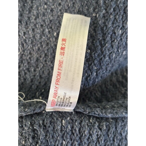 Free People Beach Hailee Knit Sweater Jumper Jumpsuit Navy Sz M Boho Beach - Picture 8 of 12